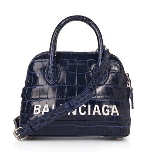 Croc Embossed Ville XXS Top Handle Bag